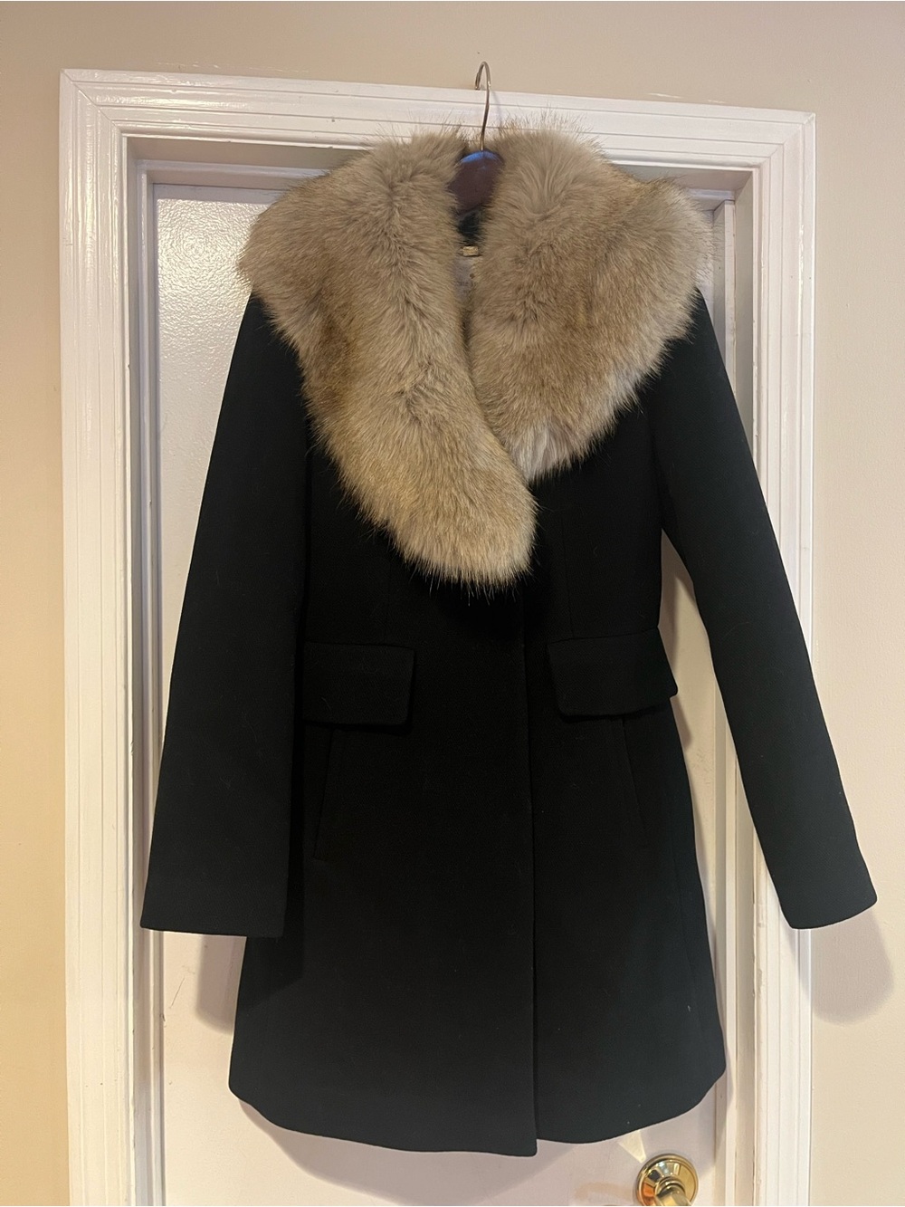 Kate Spade Coat with Faux Fur Collar